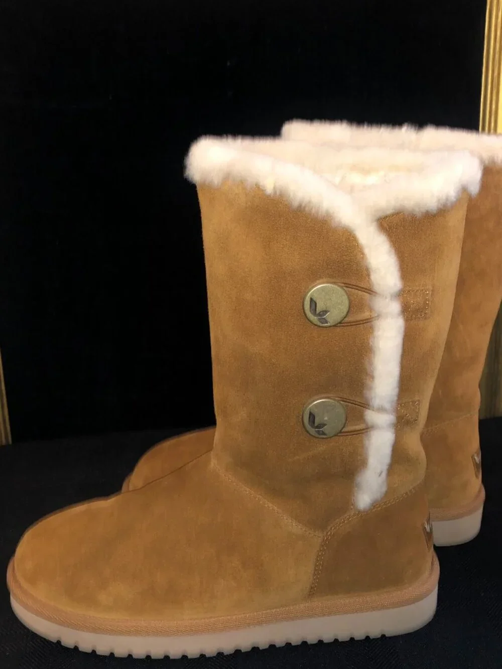 Koolaburra by Ugg Kinslei Tall Chestnut Suede Boots Size 7